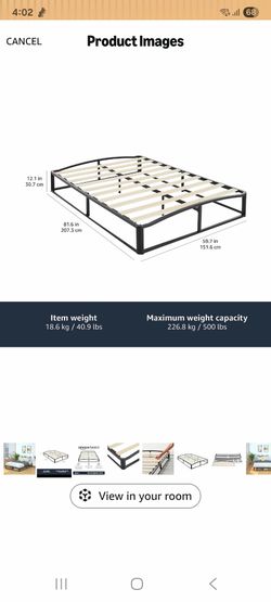 Queen Metal Bed Frame - Great Condition