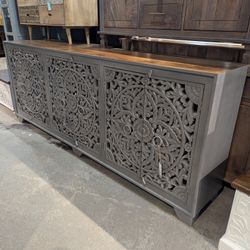 Large Six Door Carved Sideboard 