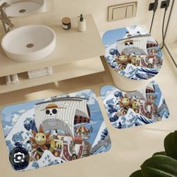 One Piece Lufy Shower Curtains & Bath Set