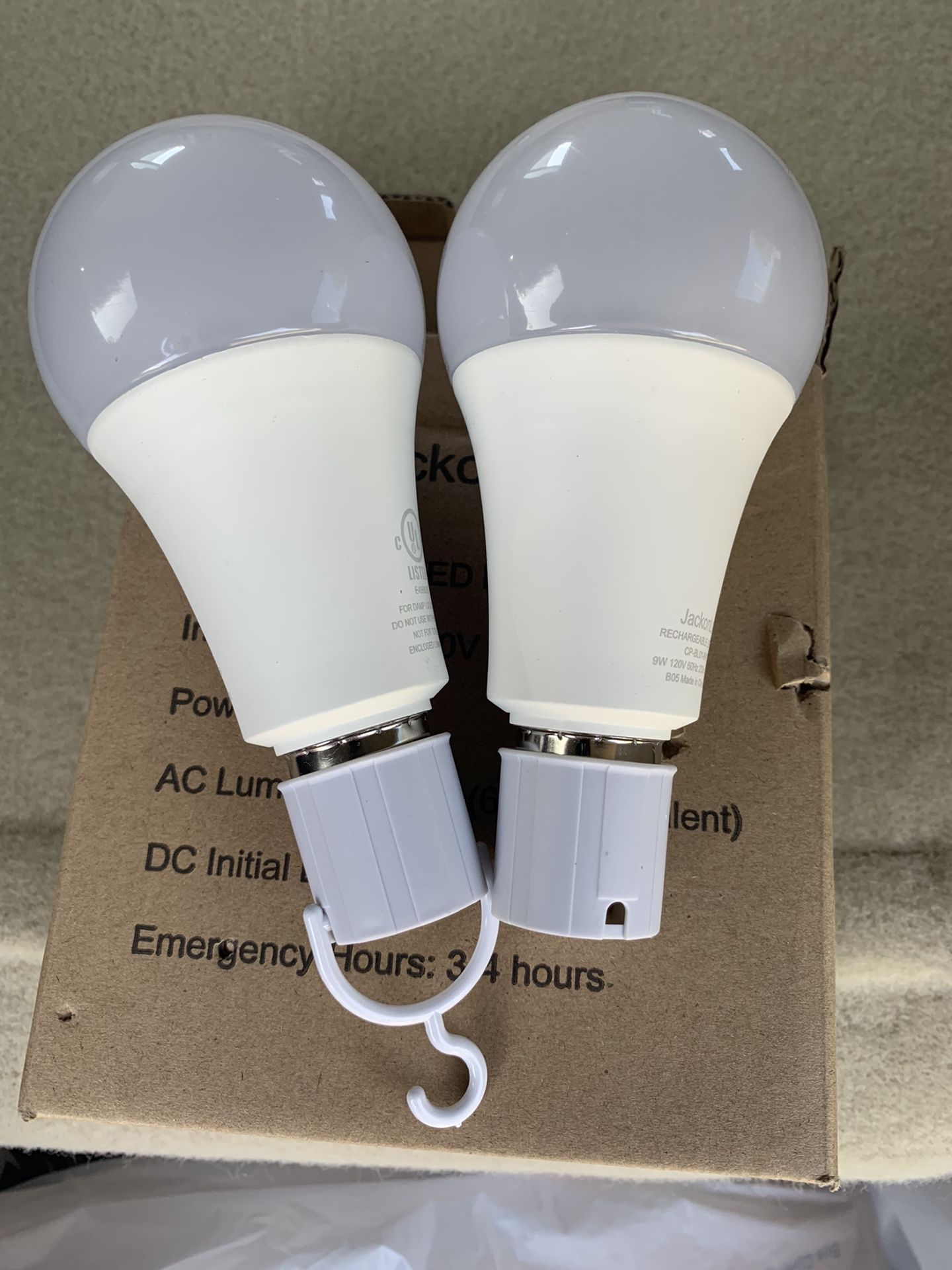 Rechargeable Light Bulb Pack Of 2