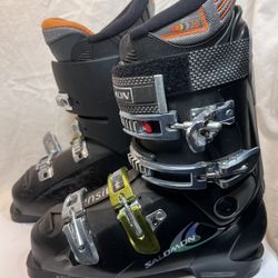 Salomon X Wave 9.0 Ski Boots Mens US 9.5 27.5 Mondopoint Black Advanced Chasis