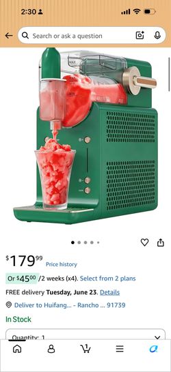 Slushie Machine for Home, Slushy Maker with No Ice Needed, Self-Cleaning, 5 Preset Functions for Soft Serve Ice Cream, Frozen Drink, Milk Shake, Marga