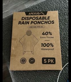 Disposable rain ponchos