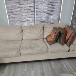 Sleeper Sectional Sofa – Beige Microfiber