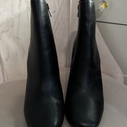 Black Booties Wedged Heel 
