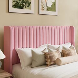 King Size Pink Velvet Luxury Bed Frame