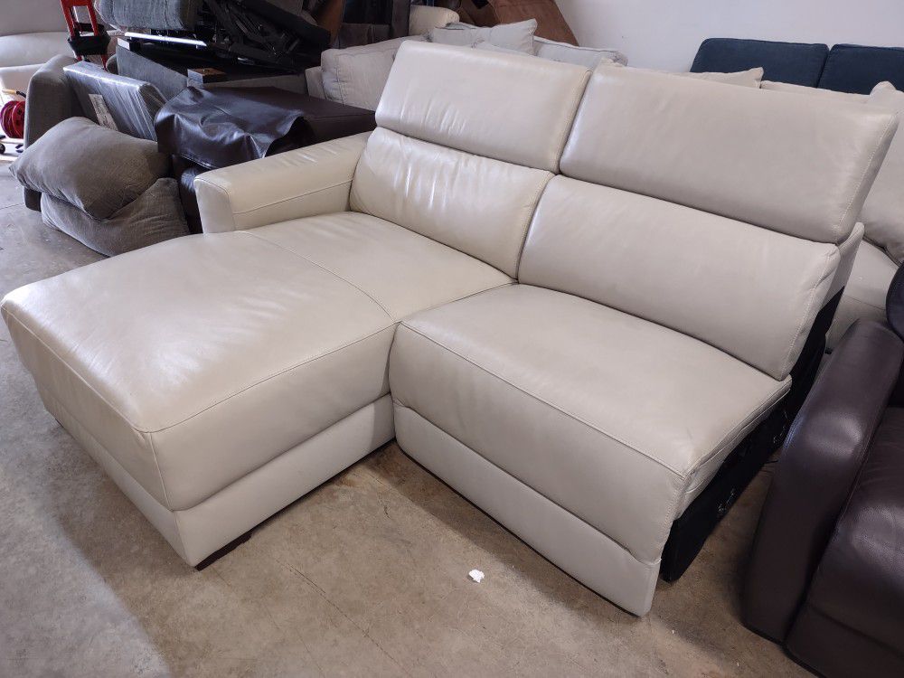 Leather sectional sofa pieces