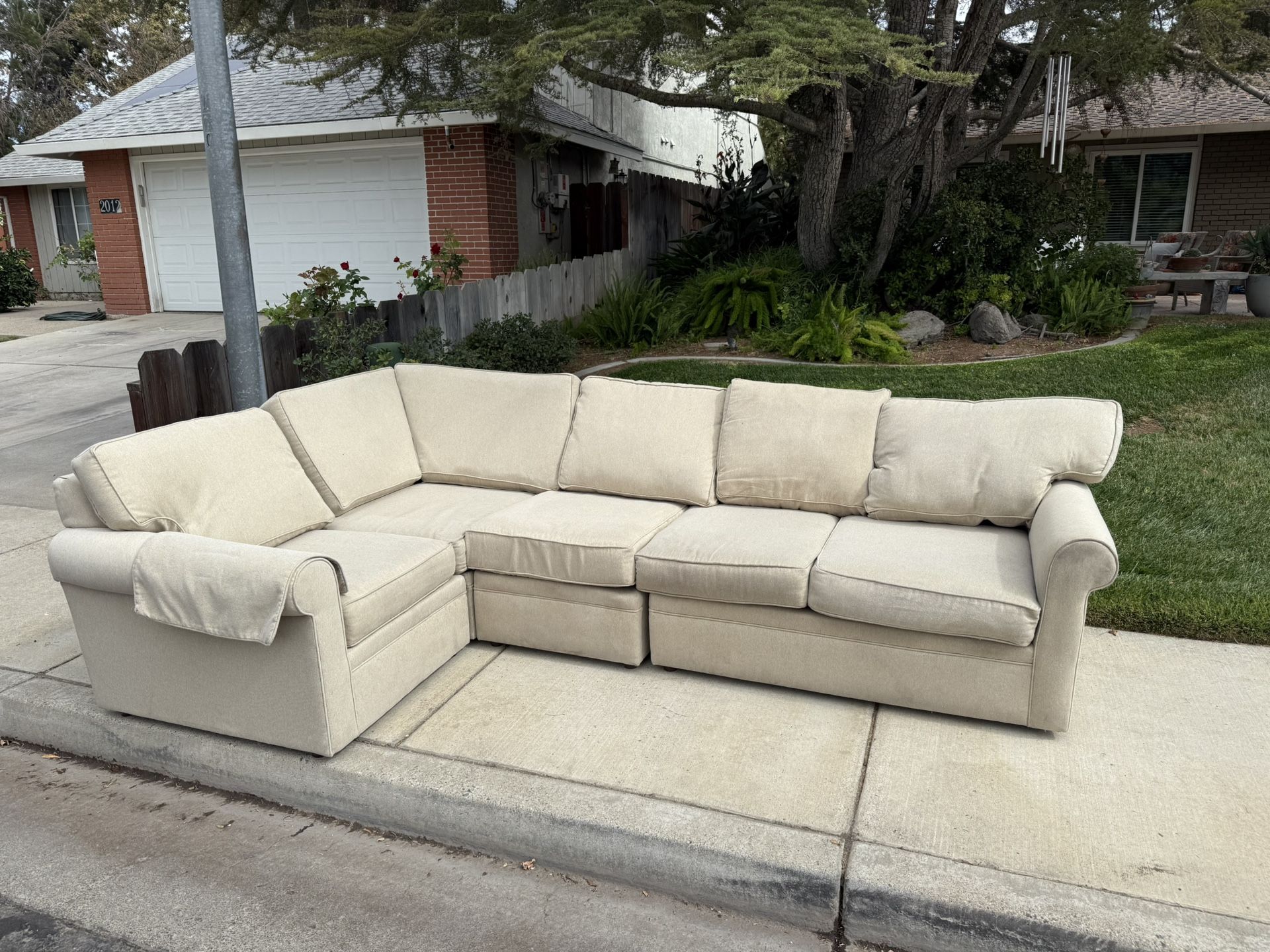 Khaki Cream Sofa Sectional