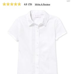 Girls White Uniform Shirts Size XXL 16 In Kids Size