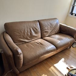 Brown Leather Couch