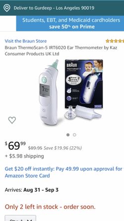 Braun thermos can 5 ear thermometer #1 brand new
