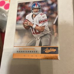 NICE ! Eli Manning 2012 Absolute Football Card Gold Only $1 Great Value ! 