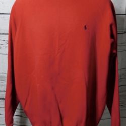 Polo Men's Red Crewneck Sweatshirt, Size Large    Polo by Ralph Lauren Men's Red Crewneck Sweatshirt, Size Large,