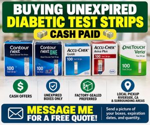 BUYING UNEXPIRED DIABETIC TEST STRIPS – CASH PAID