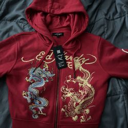 Cherry Dragon Ed Hardy Crop Jacket