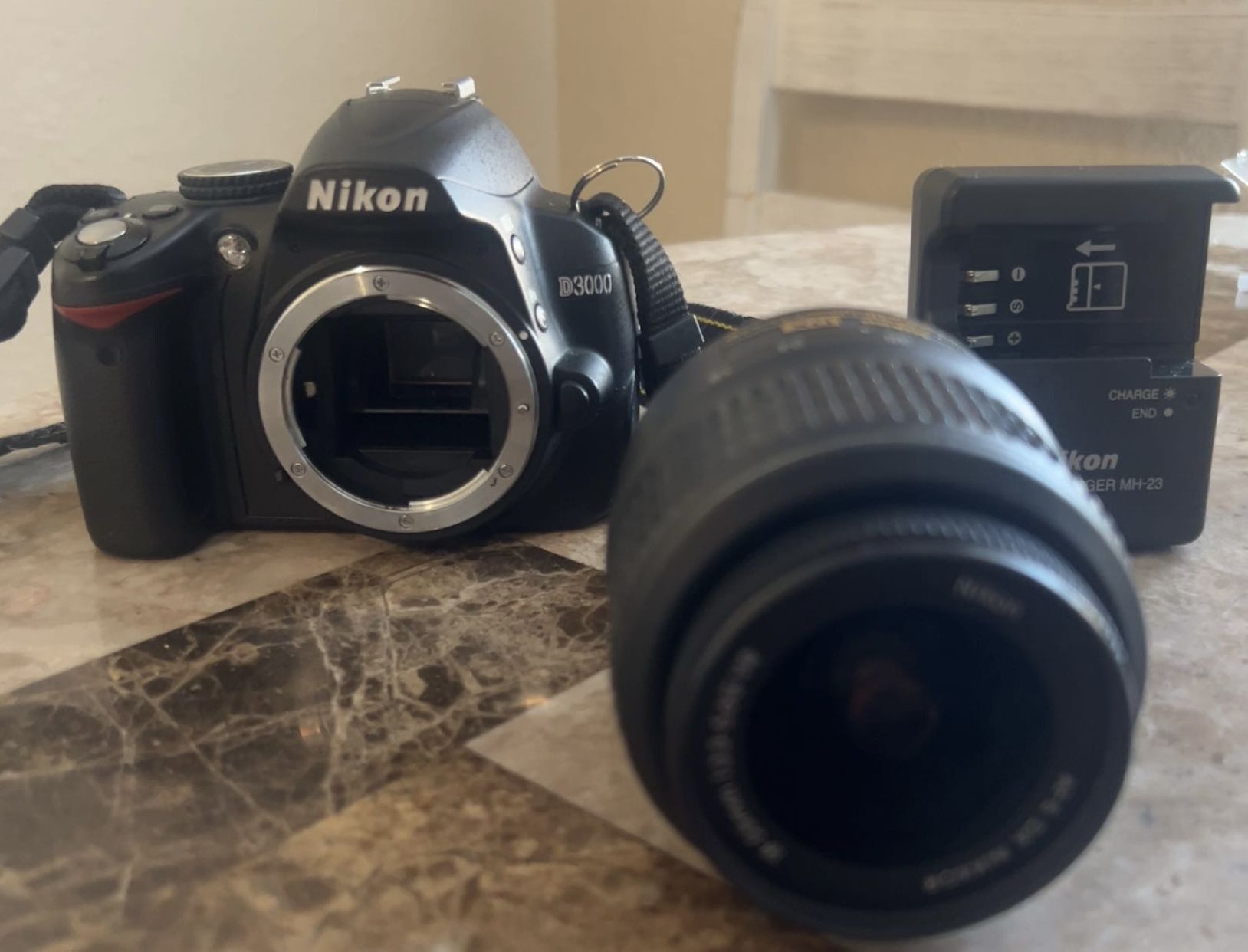 Nikon D3000 DSLR Camera with 18-55mm Lens – Charger Included