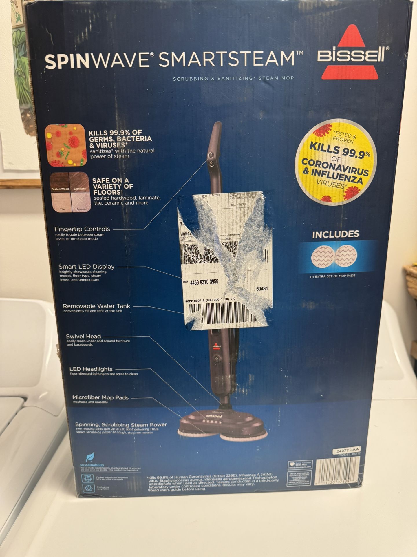 Bissell Spinwave Smartsteam Floor Steamer - Brand New in Box