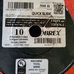 10 AWG BLACK WIRE 500 FT $100 OBO