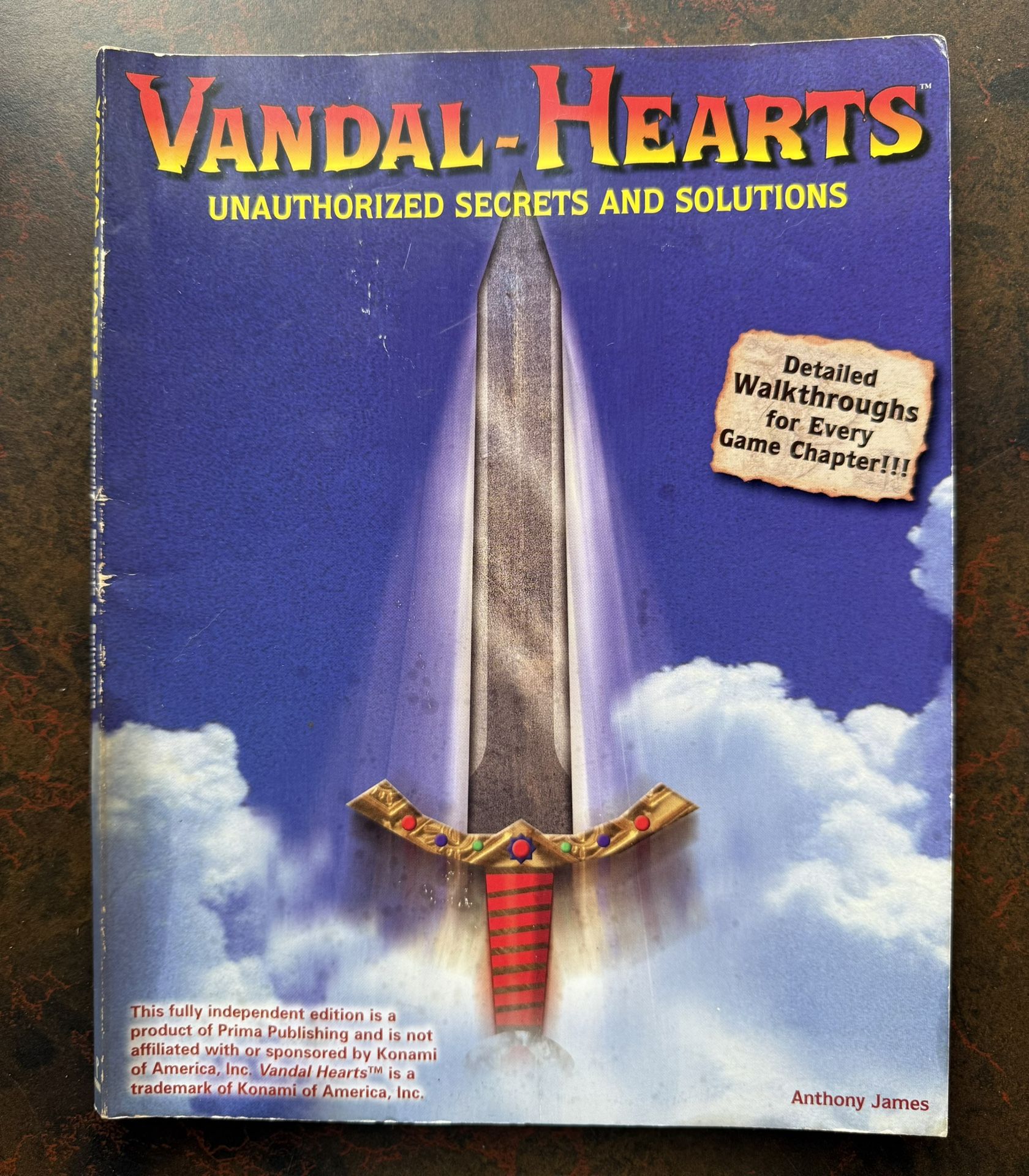 Vandal Hearts Prima PS1 Strategy Guide Unauthorized Secrets & Solutions - RARE