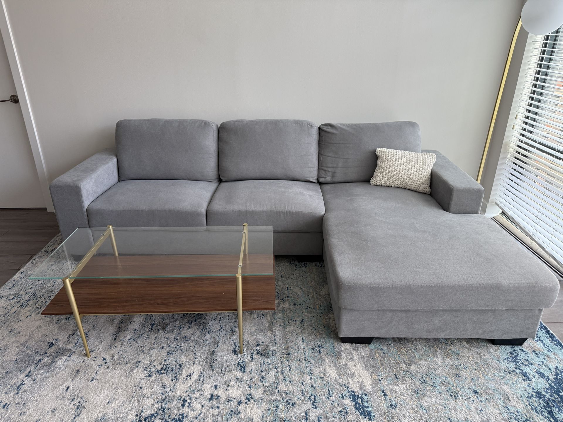 Grey L shaped Couch (right)