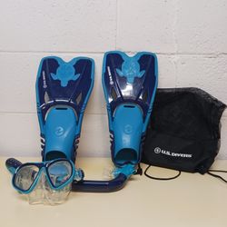US DIVERS Sport  Youth Snorkling Dive Set Size M 