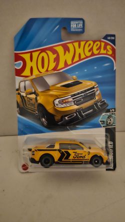HOT WHEELS 2025 #49 YELLOW 2022 22 FORD MAVERICK CUSTOM RACE PICKUP TRUCK HOTROD