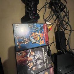 Ps2 Slim W Control And  Games 