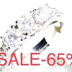 Diamond Engagement Ring Wedding Ring Anniversary Ring 1.30 Carats NATURAL DIAMONDS 💎 🎄 SALE  -65% APPRAISED BY GEMOLOGICAL INSTITUTE NEW YORK 