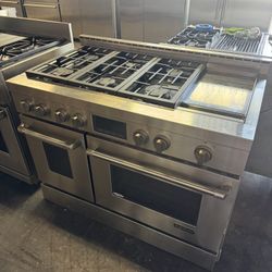 Jenn Air 48” Stainless Steel Has Range Stove Double Oven 