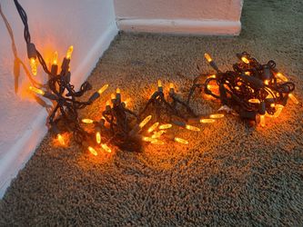 Halloween/Christmas Orange Light Green Strand Lights
