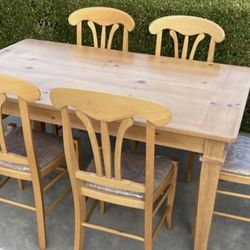 IMS SRL 7 Piece Dining Set Table & Chairs - Never Dined On / Like New / Seats Still In Original Seal - Made In ITALY