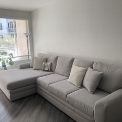 Living Spaces Couch With Oversized Chaise