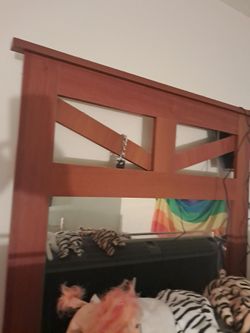 Wood framed mirror good size no use behind my TV $25obo