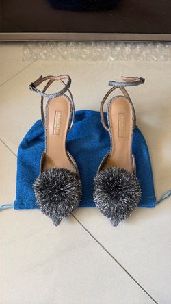 Aquazzura Firenze Pom Pom Heels