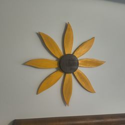 Wooden sunflower hanging