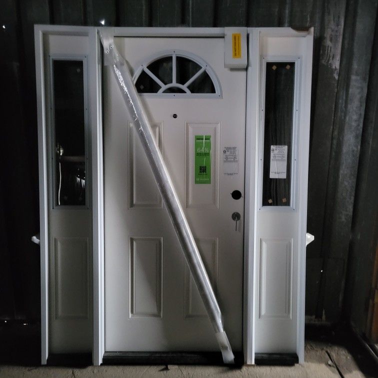 Entrance Steel 36x80 + 12" Side Lites Left Inswing