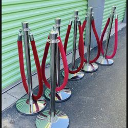 Uline Red Ropes Stanchions .HIGH QUALITY ULINE BRAND 
