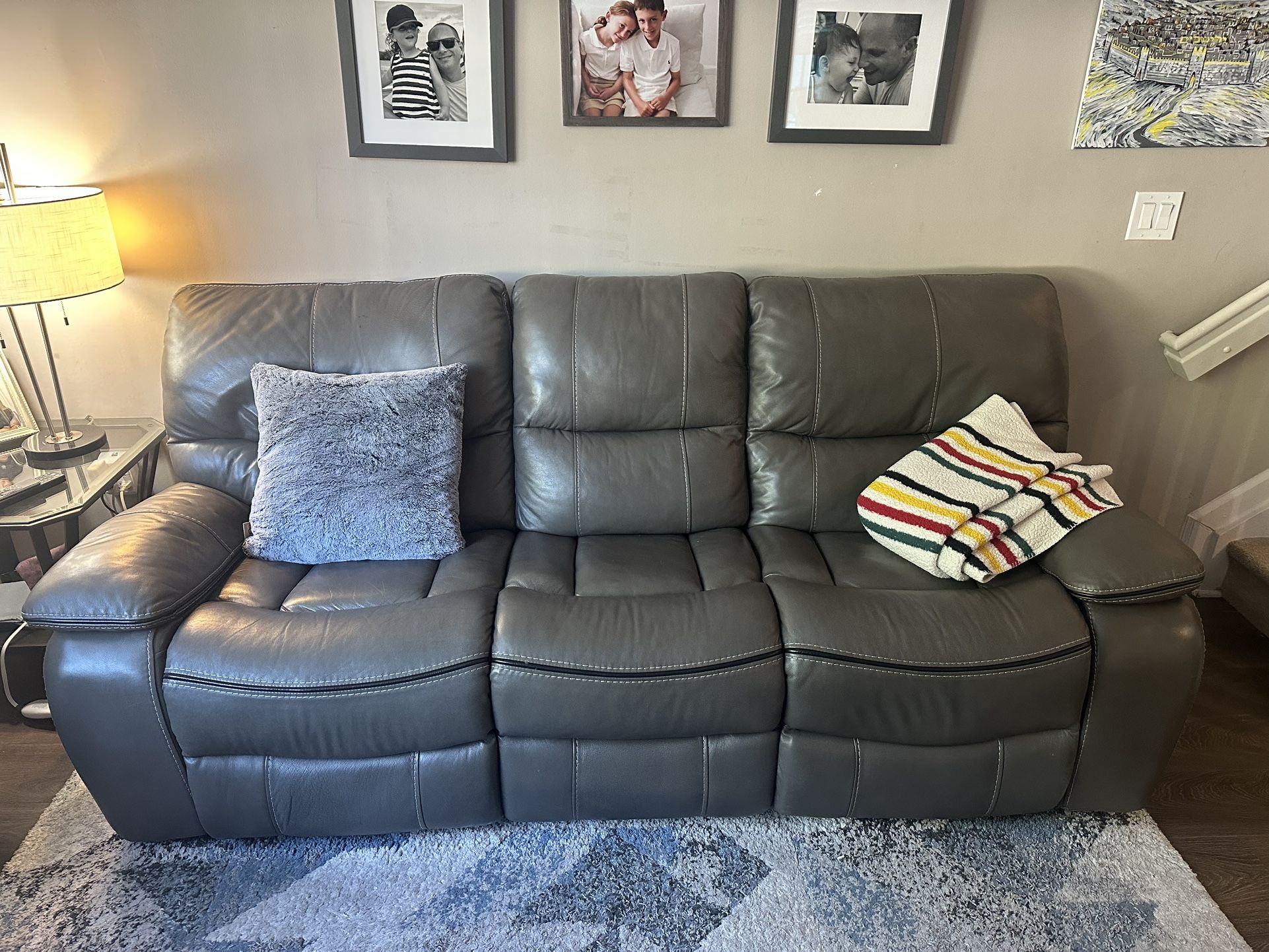 Leather Reclining Couch
