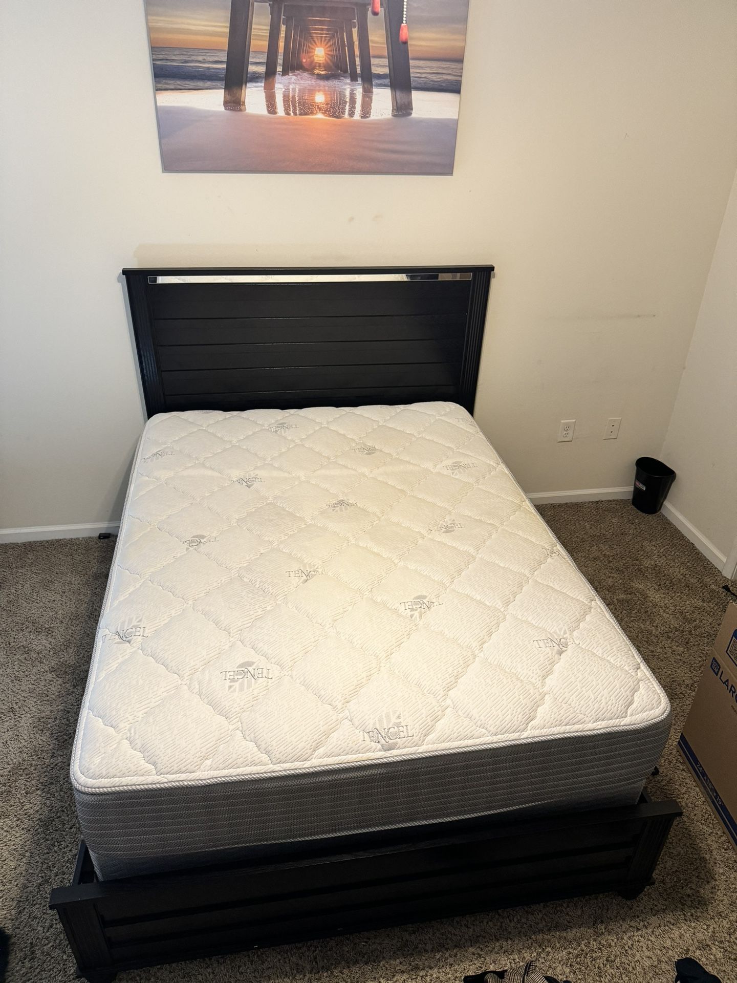 Queen size Mattress And Bed frame 