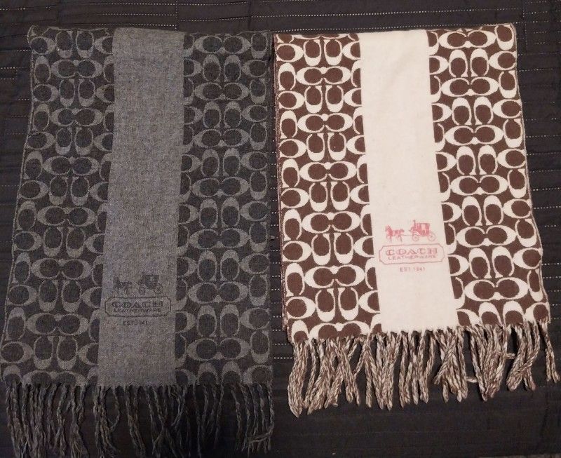 COACH SCARFS! SET OF 2!