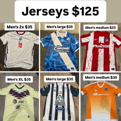 Soccer Jerseys Size Medium Large Xl All For $125