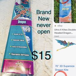 $15 Brand New Super Size Dragon 🐉 Kite 🪁 never opened instructions inside