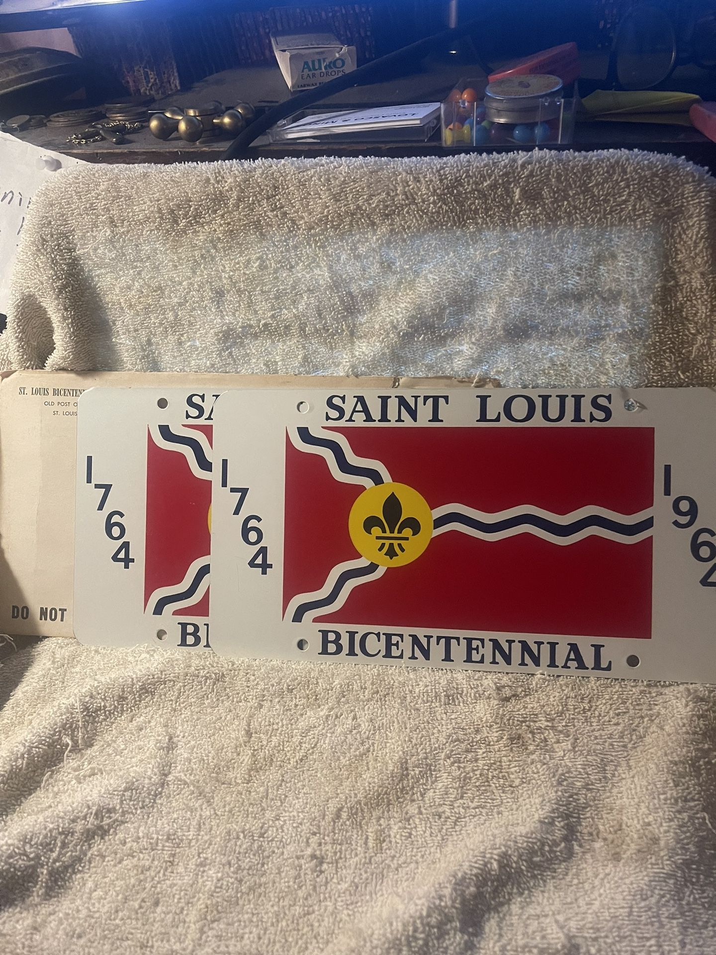 Vintage, St. Louis Bicentennial Car Plate 1764 To 1964 Mint Condition