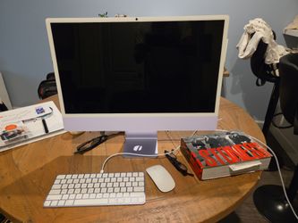 Apple iMac 24-inch Purple with Magic Keyboard and Mouse