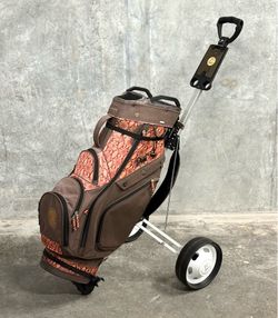 Sun Mountain Golf Cart Bag with Rolling Golf Push Cart