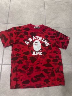 A BATHING APE RED CAMO T- SHIRT