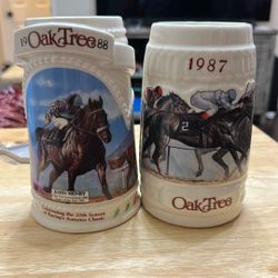1987 And 1988 Oak Tree Steins