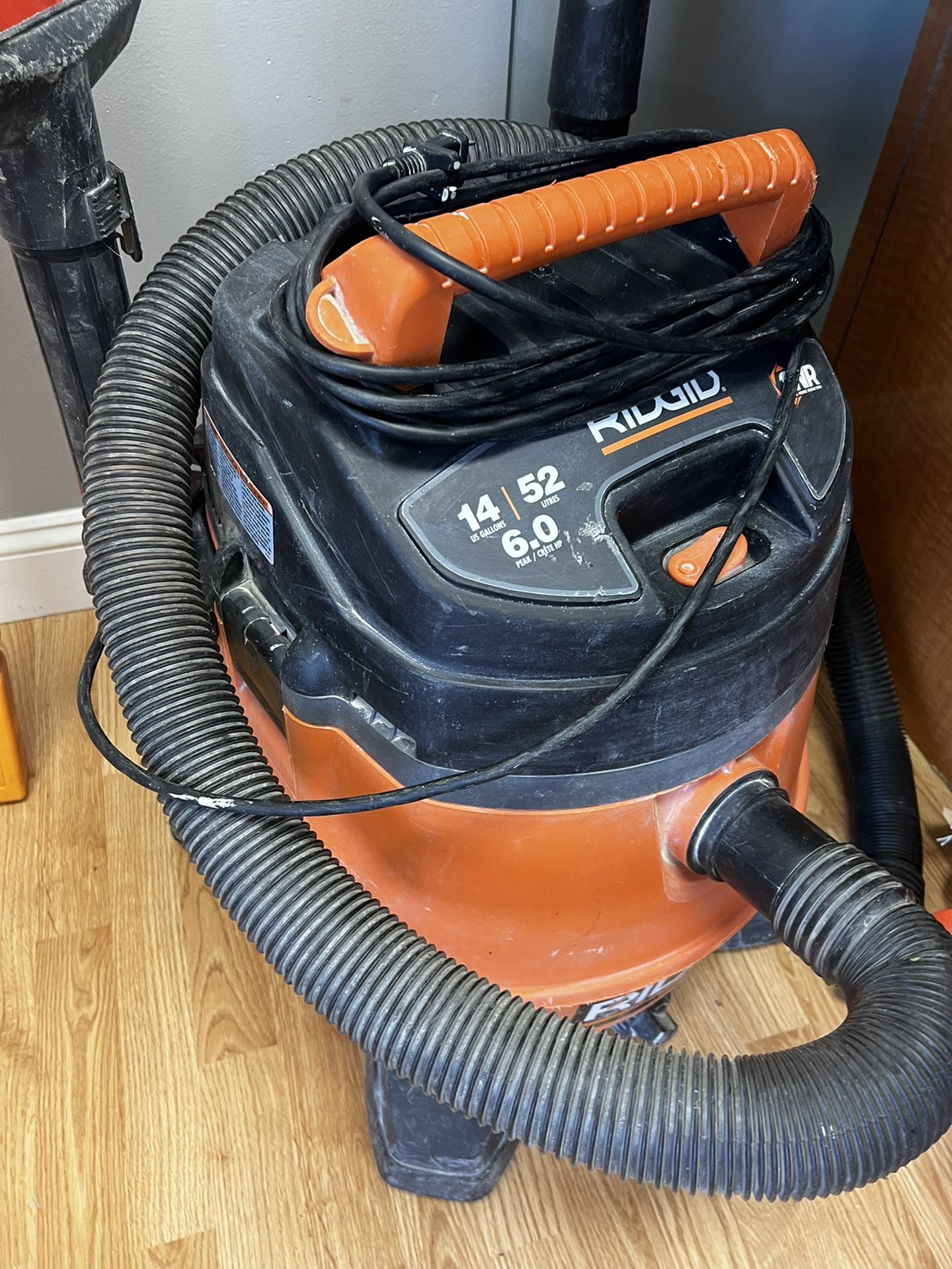 Ridged Shop Vac 6.0hp