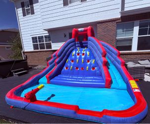 Sunny & Fun Inflatable Water Slide with Pool