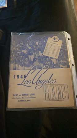 Vintage LA RAMS VS DETROIT LIONS MAGAZINE